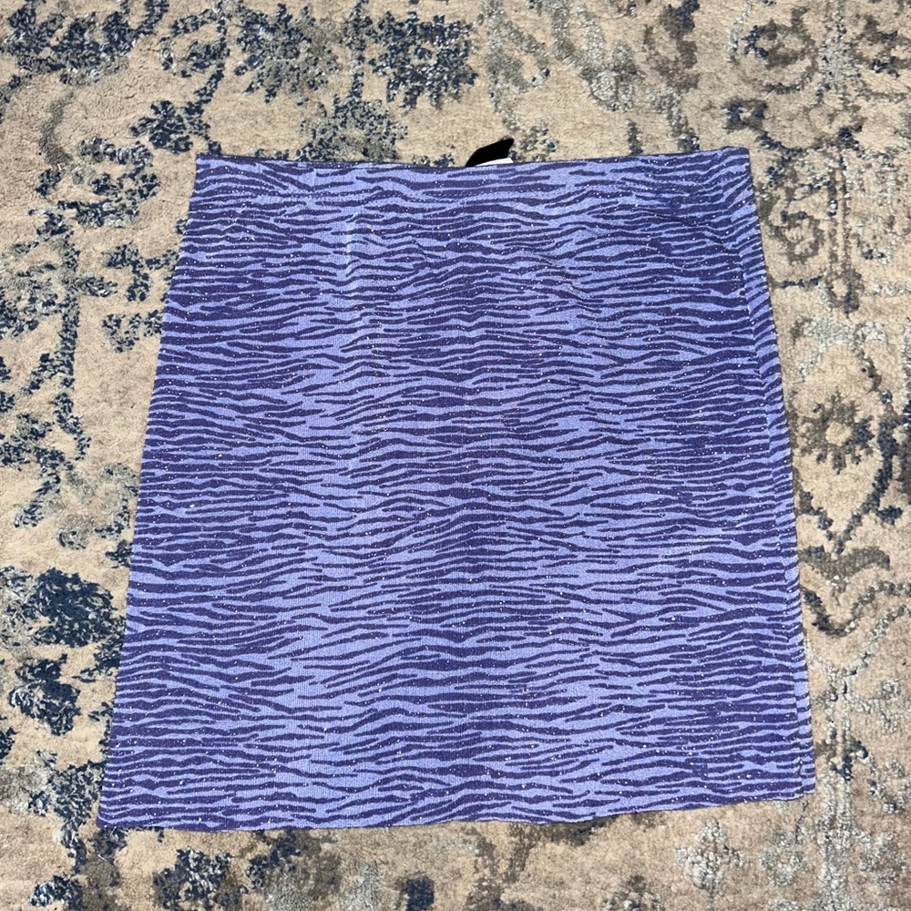 bright blue mini skirt